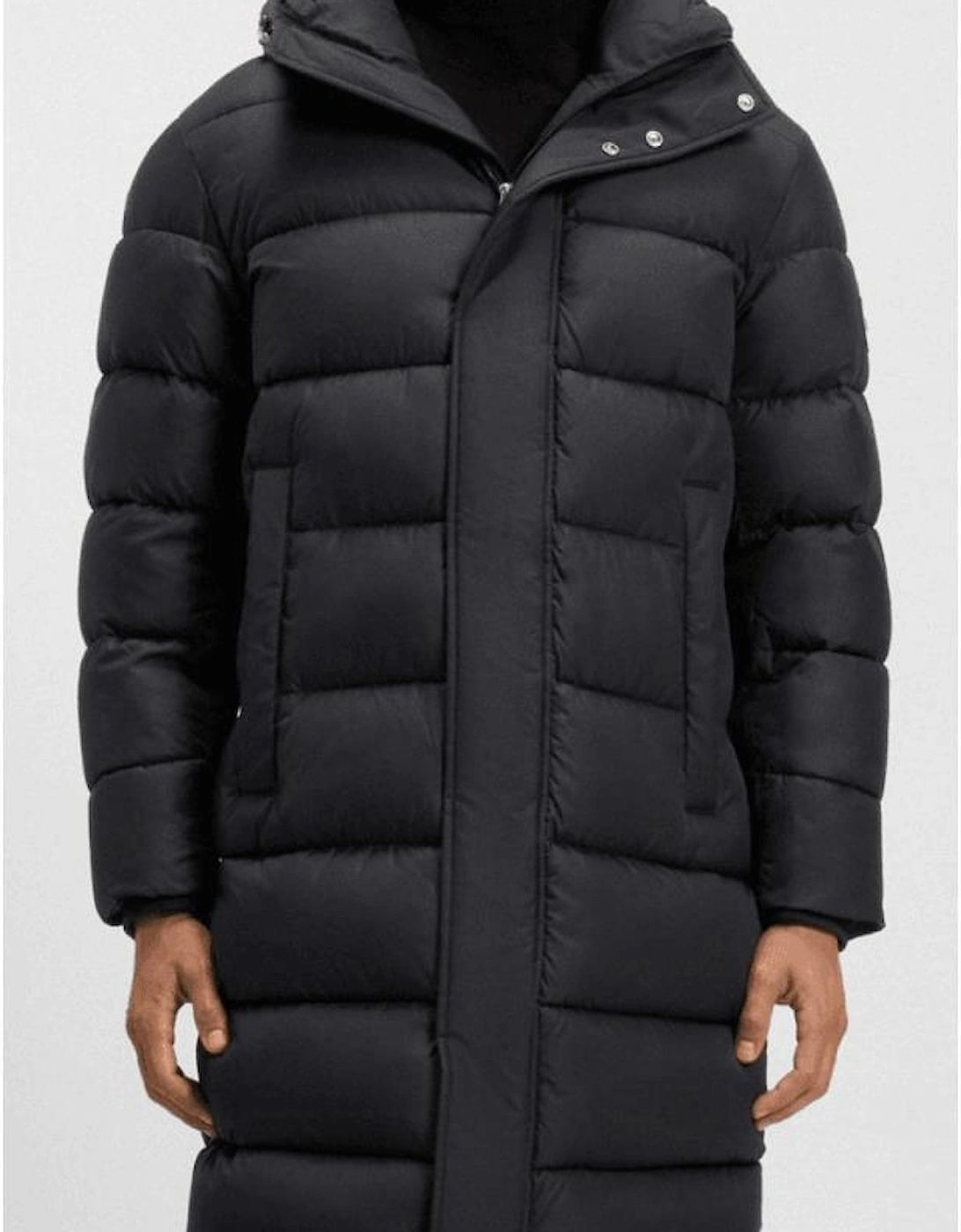 H-Cenuto Longline Black Puffer Jacket