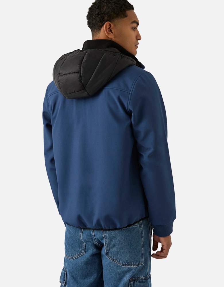 RB1562 Mixed Media Jacket - Batik Blue