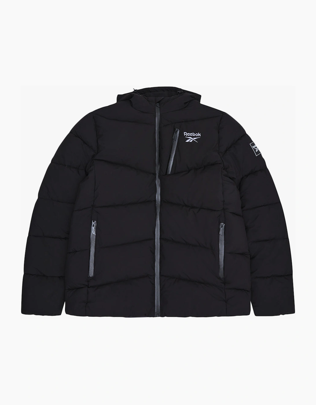 Reebok Men's Black Rb1567 Stretch Puffer Jacket - Size: 40/Regular