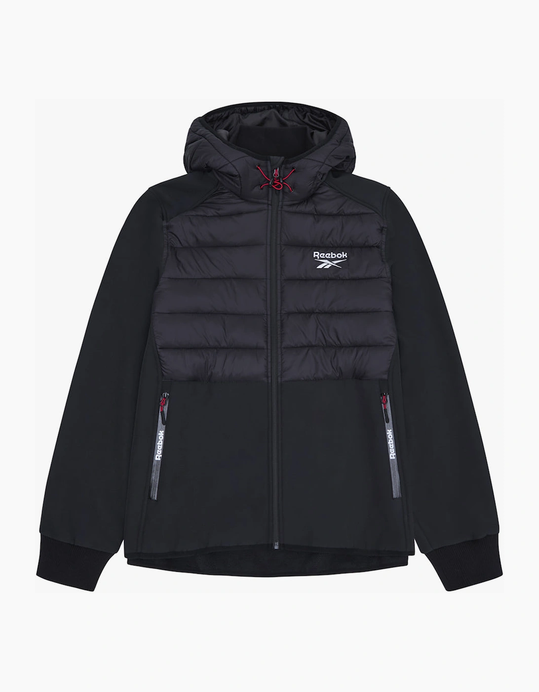 Reebok Men's Black Rb1562 Mixed Media Jacket  38/Regular M