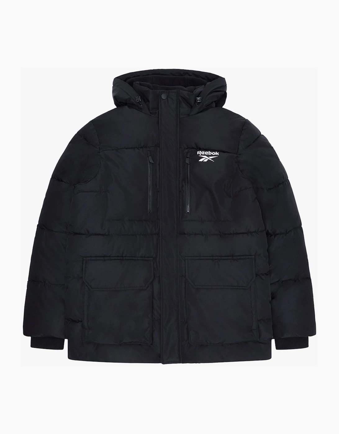 Reebok Men's RB1577 Puffer Parka Jacket - Black - Size: 42/Regular