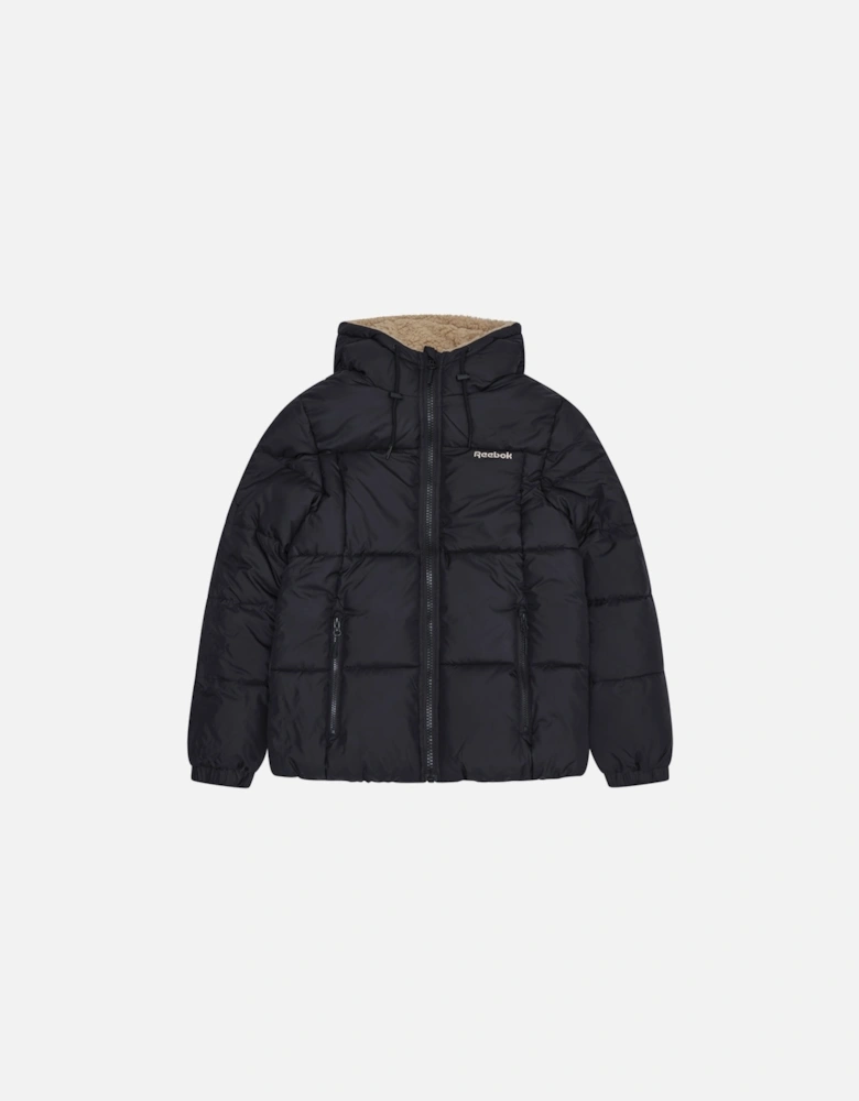 RB2103 Reversible Puffer Sherpa - Black