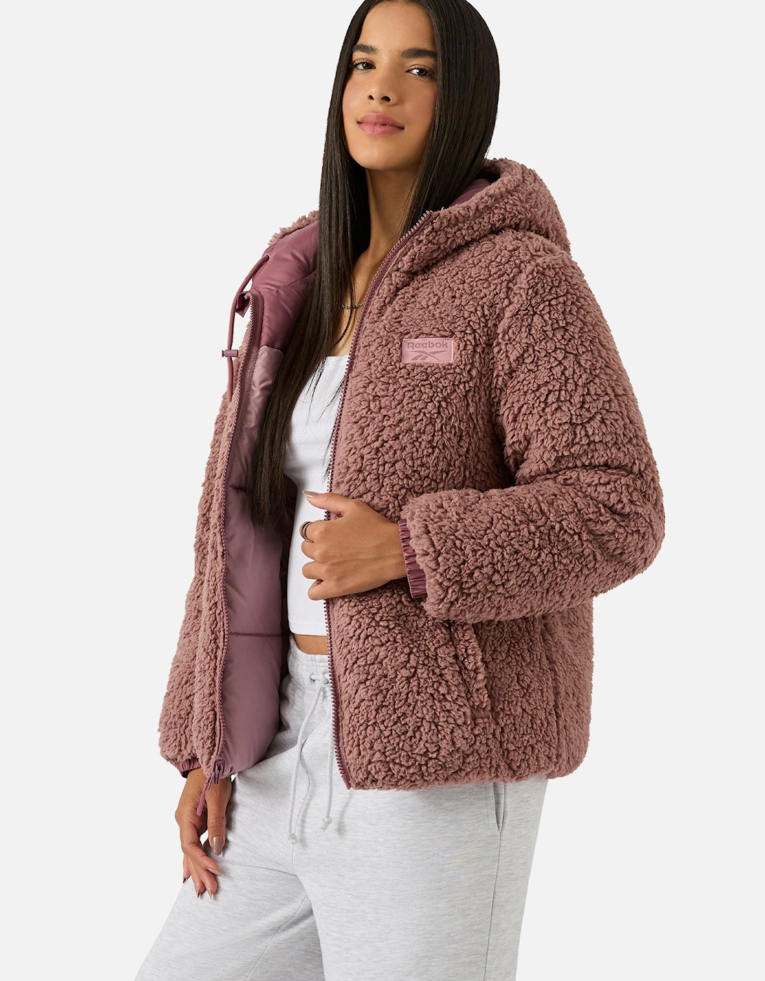RB2103 Reversible Puffer Sherpa - Dusty Rose