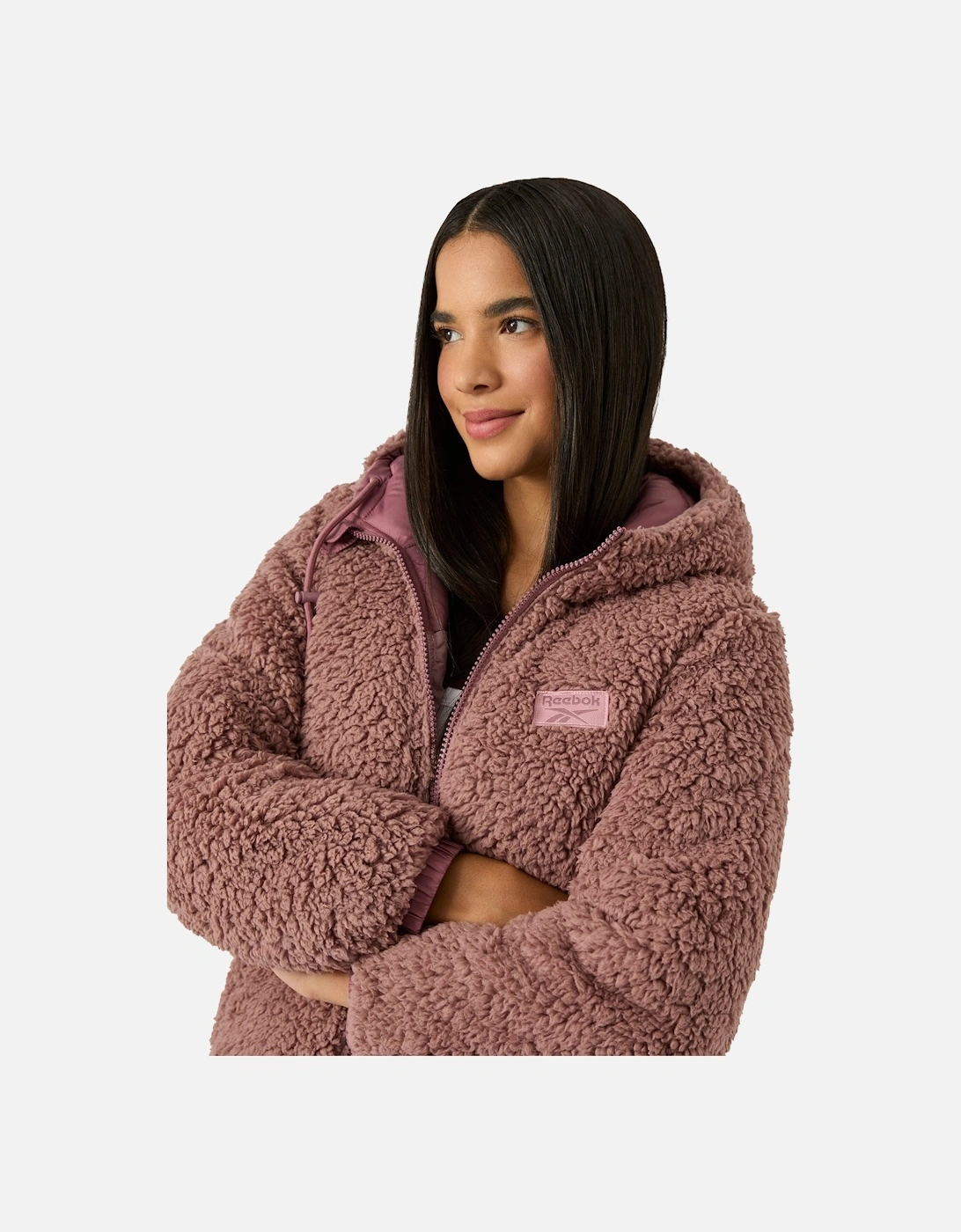 RB2103 Reversible Puffer Sherpa - Dusty Rose