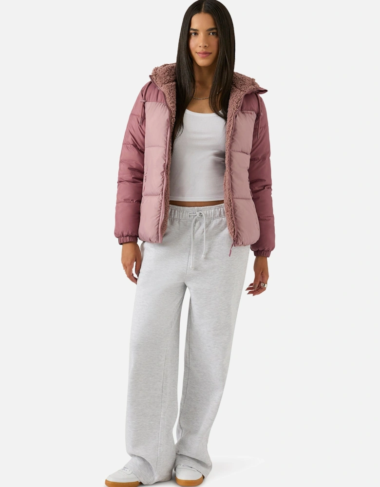 RB2103 Reversible Puffer Sherpa - Dusty Rose