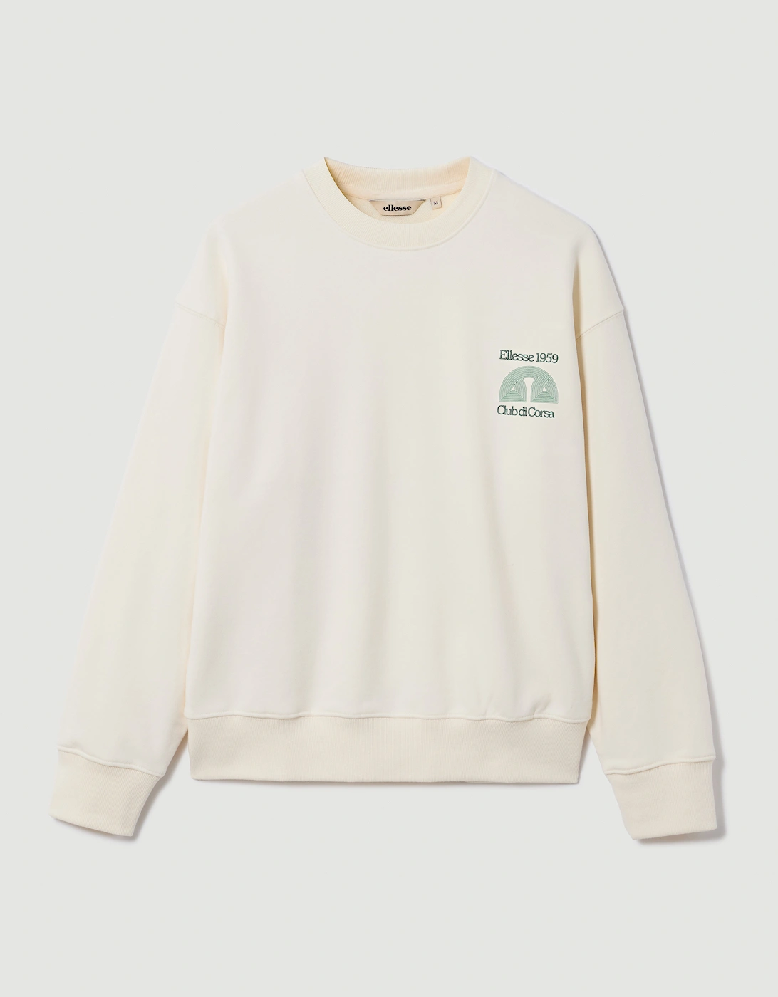 Ellesse Men's Cream Club Di Corsa Sweatshirt - Off White  Xl