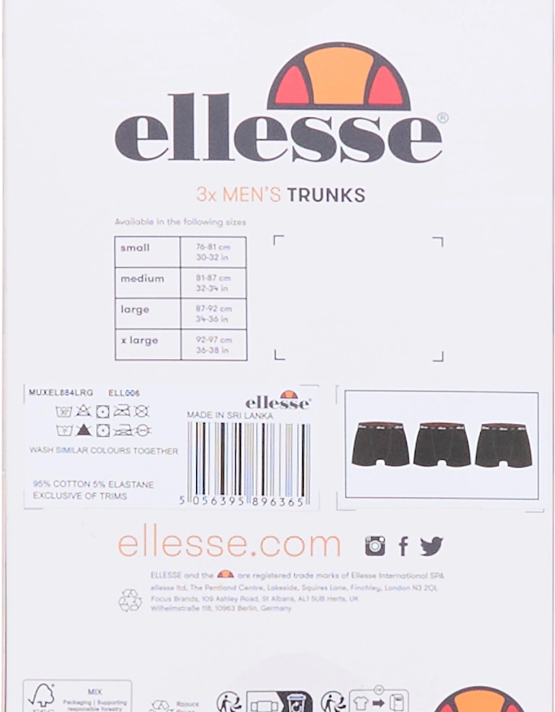 Muxel884 3 Pk Boxers Bold Stripe - Black