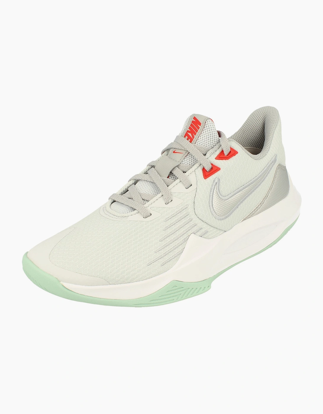 Nike Men's Grey Precision V Basketball Trainers Cw3403 002 - Size: 8.5