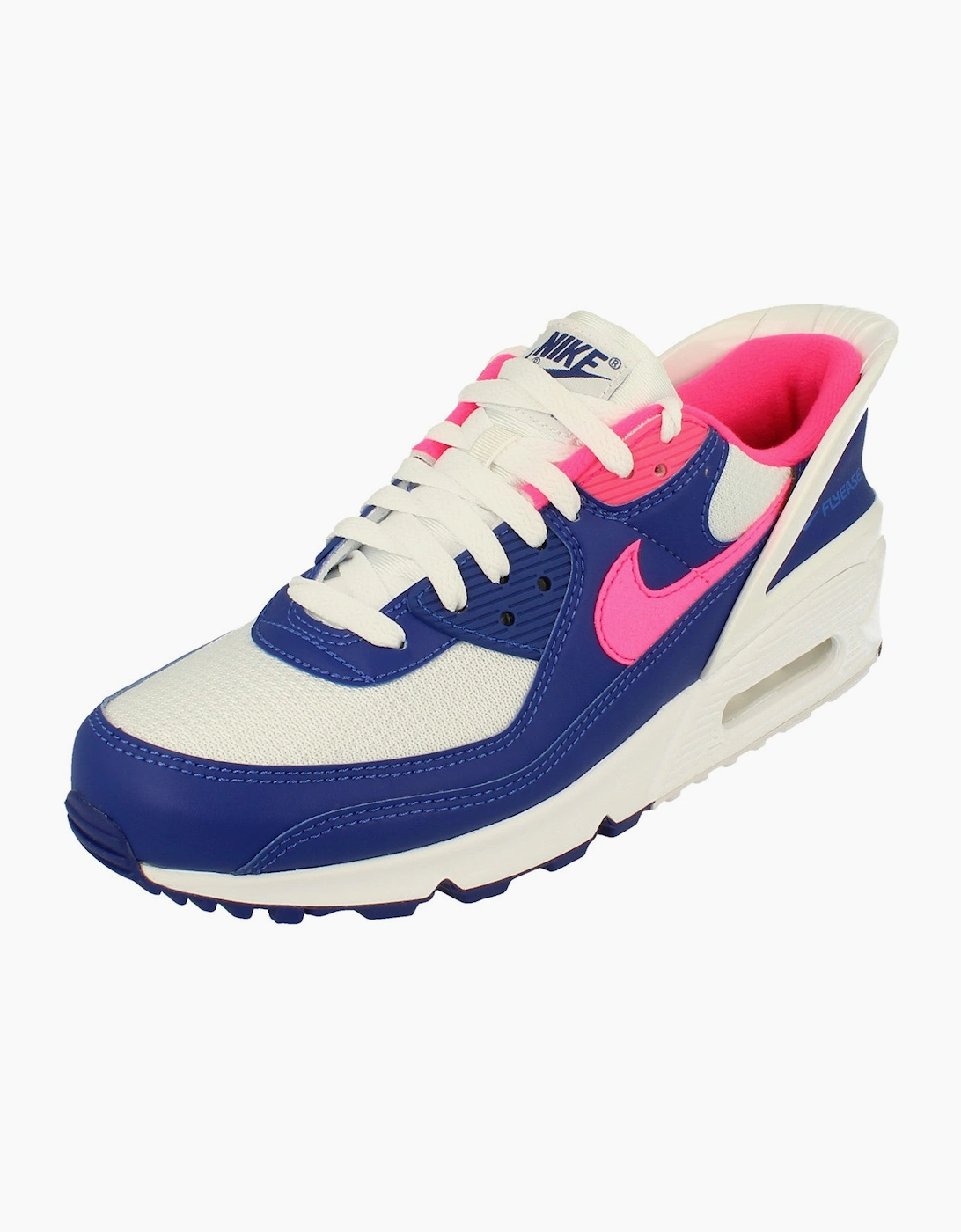 Nike Air Max 90 Men's White/Pink Flyease Cu0814 101 - Size 7.5