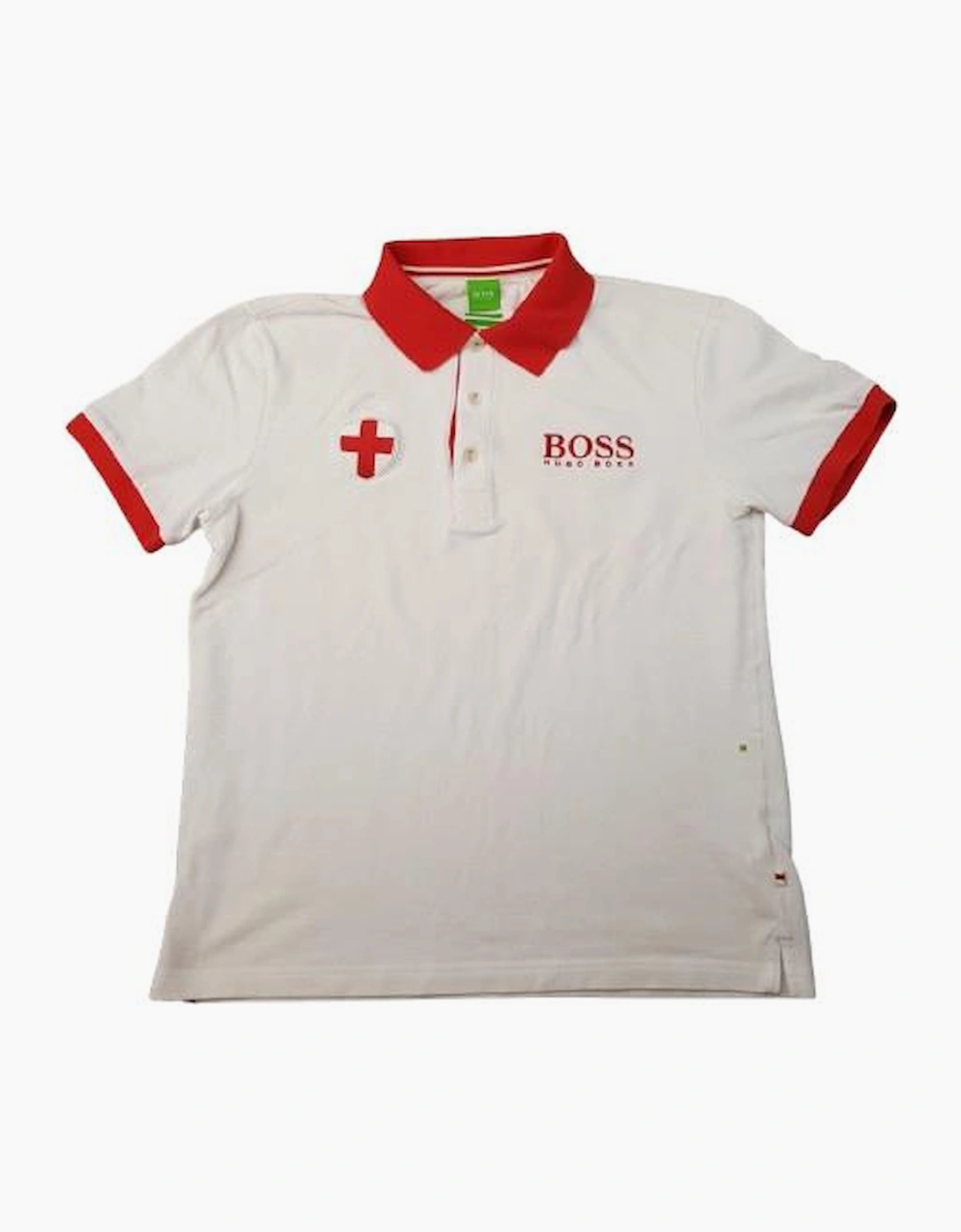 Boss Men's Hugo Boss Paddy Flag England Mens T-Shirt - Small - White