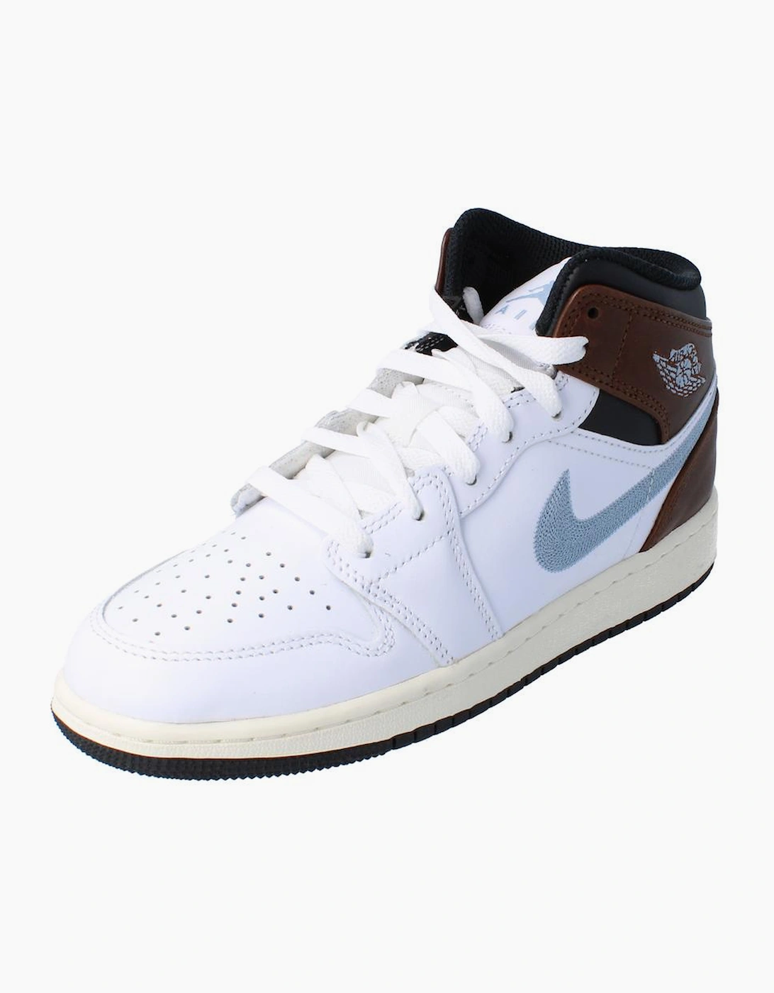 Nike Boys White 'S Air Jordan 1 Mid Se Gs Trainers Fq8162 142 - Size: Uk 4.5 Us 5Y Eu 37.5 Kids