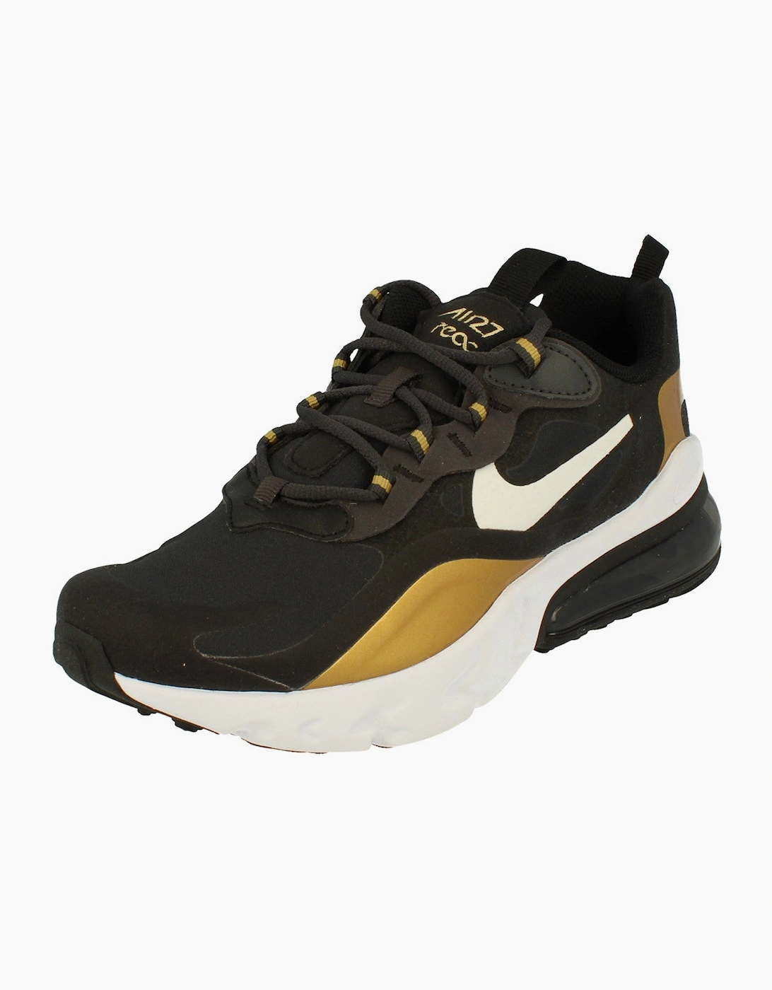 Nike Air Max 270 Unisex Black React Gs Bq0103 005 - Size: Uk 5.5 Us 6Y Eu 38.5 Kids
