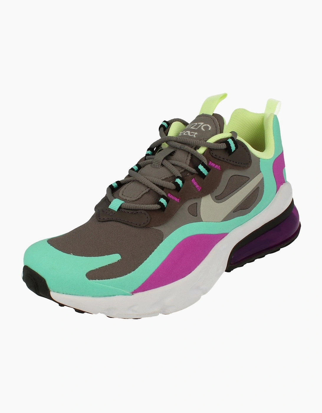 Nike Air Max 270 Unisex Grey React Gs Bq0103 007 - Size: Uk 4.5 Us 5Y Eu 37.5 Kids