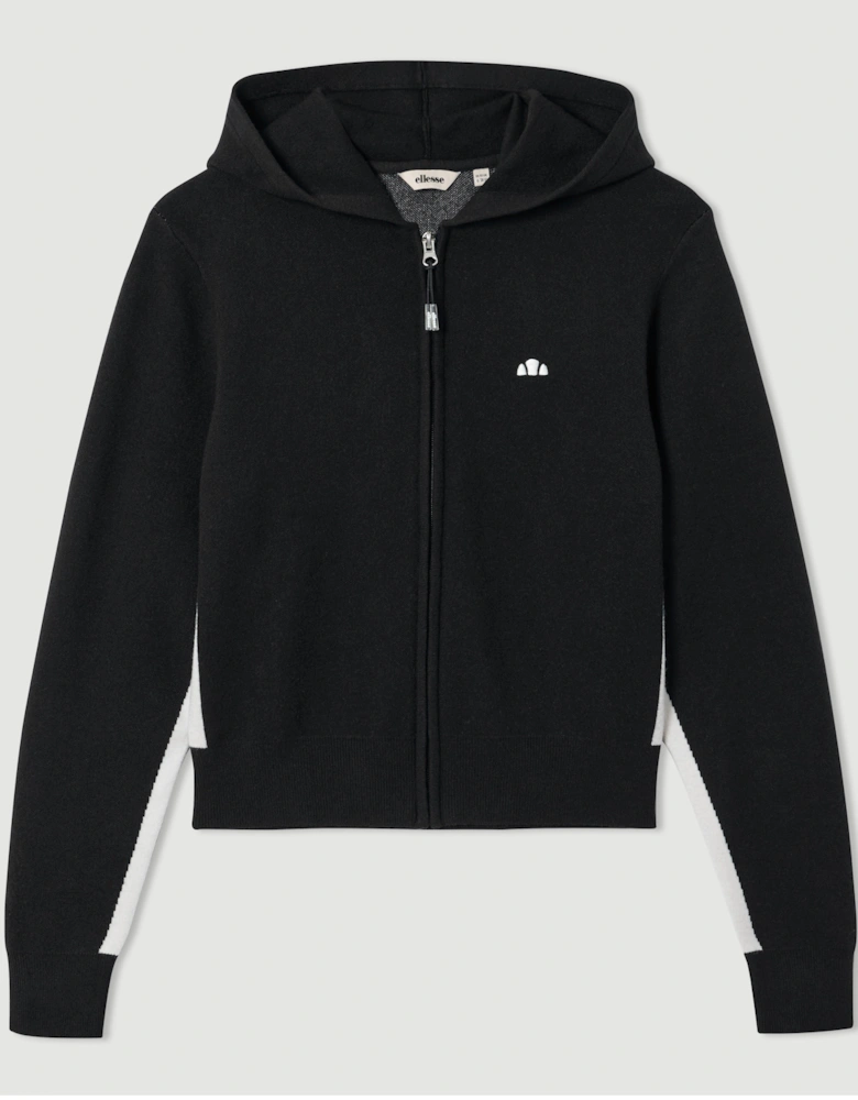 Laneisa Knitted FZ Hoodie - Black