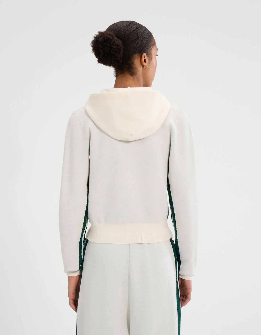 Laneisa Knitted FZ Hoodie - Off White