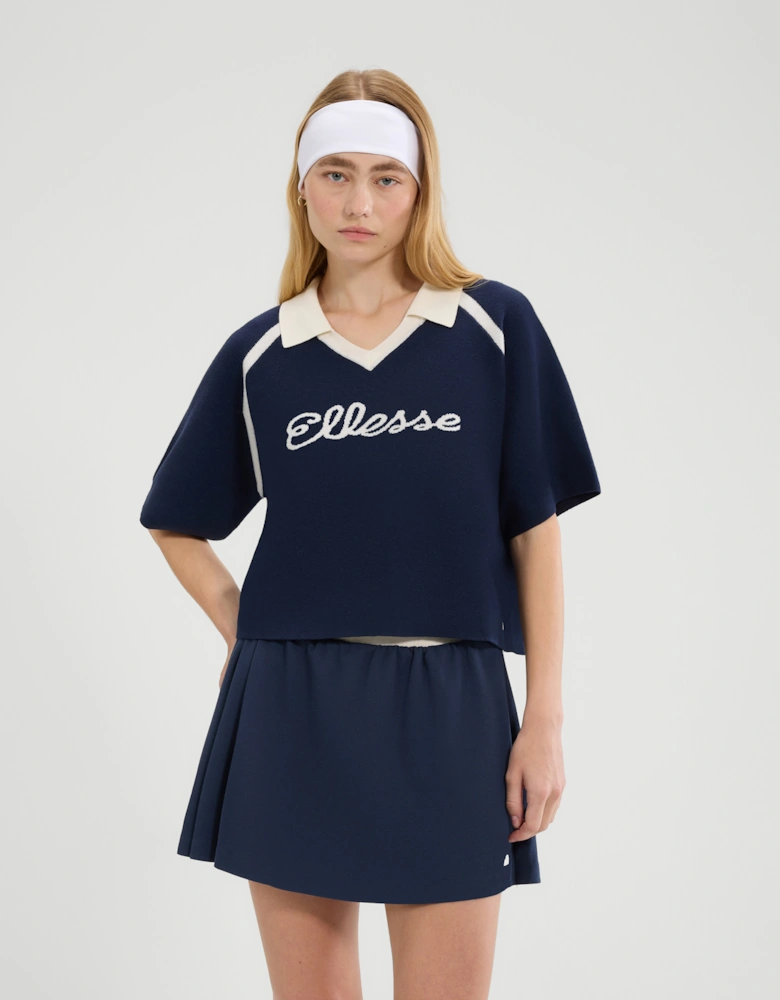 Brunelli Knitted Polo - Navy