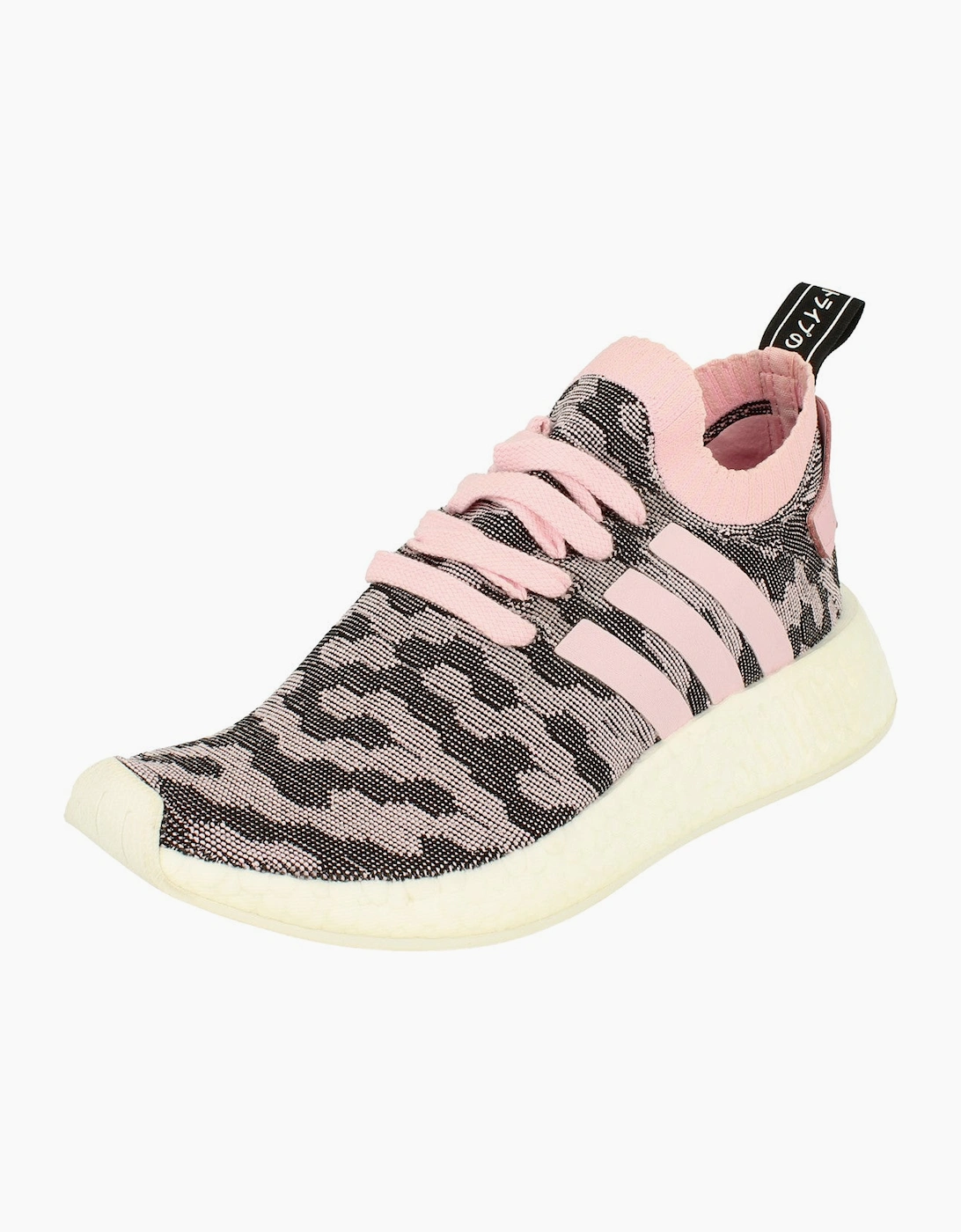 Adidas Women's Pink/White/Black Originals Nmd_r2 Pk Sneakers By9521 - Size: 7.5