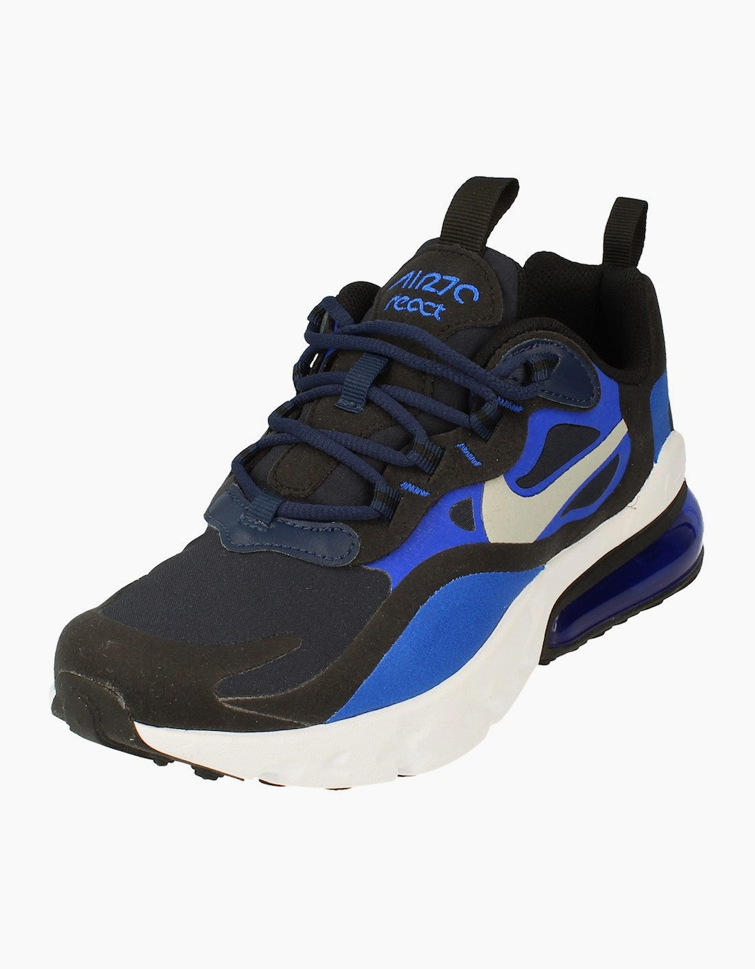 Nike Air Max 270 Unisex Navy React Gs Bq0103 401 - Size: Uk 4.5 Us 5Y Eu 37.5 Kids