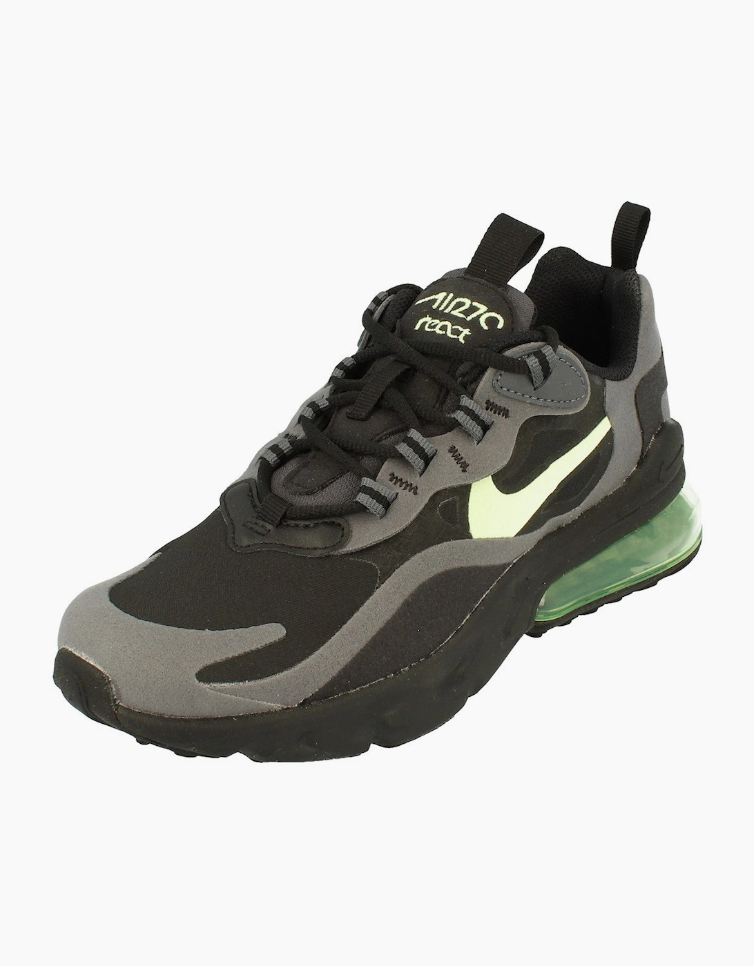 Nike Air Max 270 Unisex Black React Gs Bq0103 008 - Size: Uk 4.5 Us 5Y Eu 37.5 Kids
