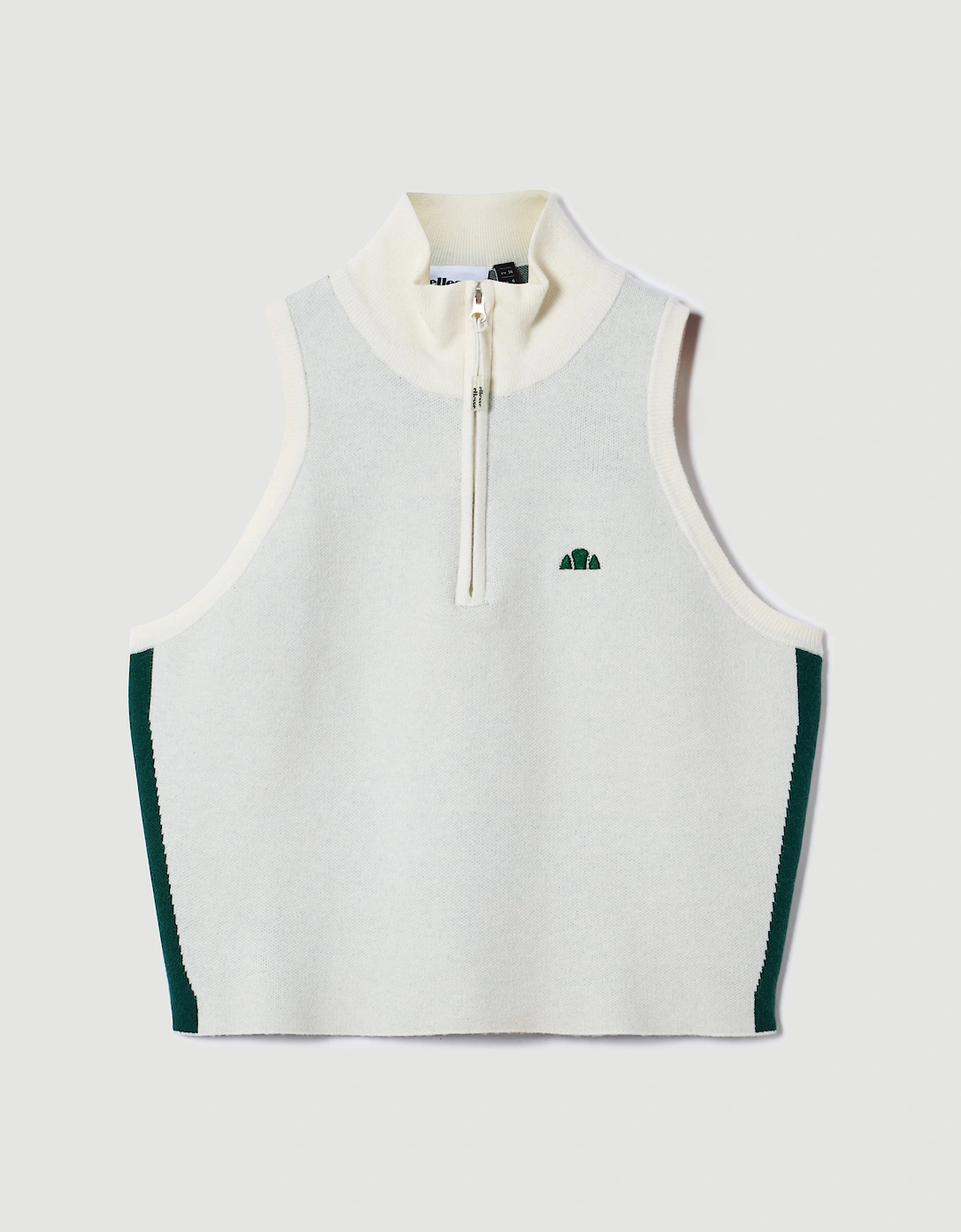 Ellesse Women's Surista 1/4 Zip Top - Off White - Cream - Size: 14