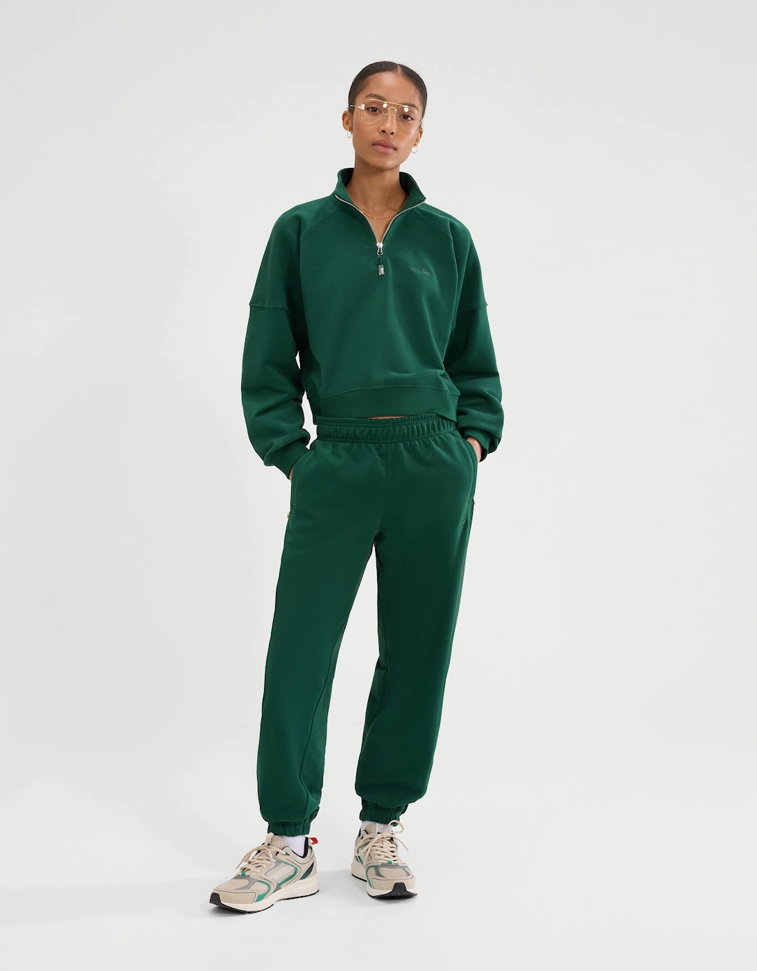 Carrera 1/4 Zip Sweatshirt - Dark Green