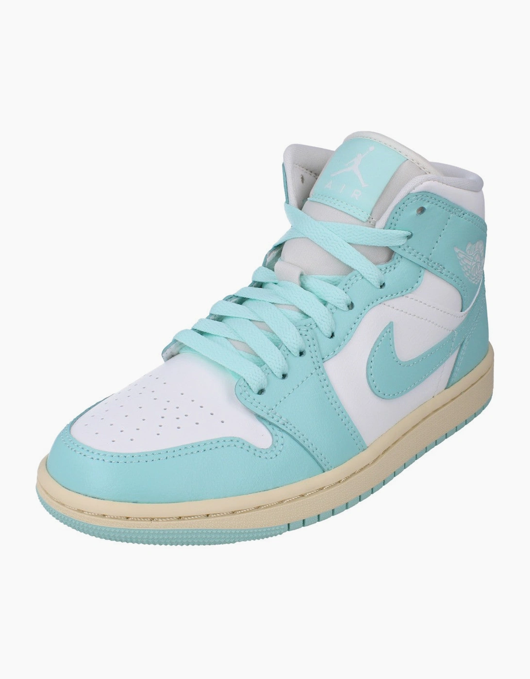Women's Nike Womens Air Jordan 1 Mid Trainers BQ6472  132 - Blue - Size: 7.5