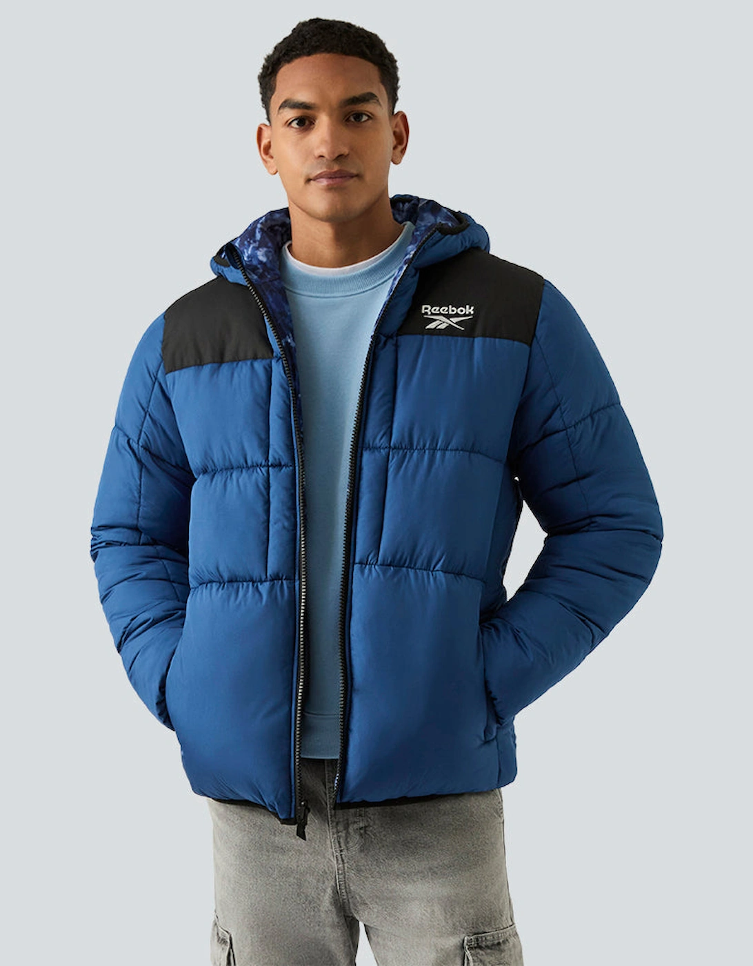 RB1501 Reversible Puffer - Batik Blue