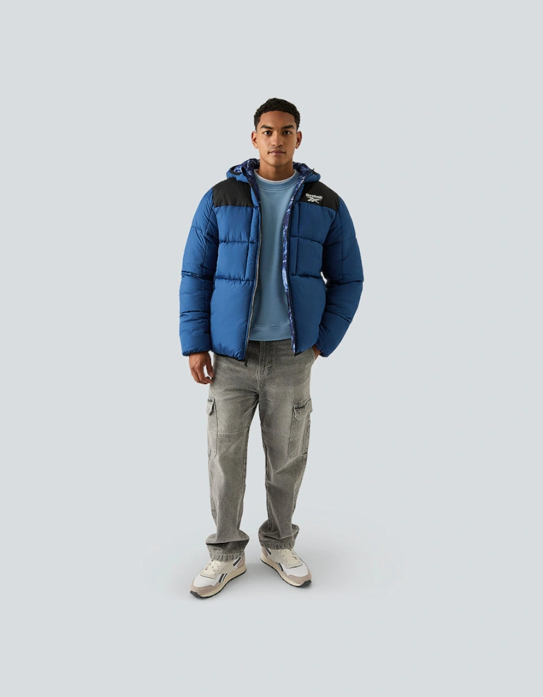 RB1501 Reversible Puffer - Batik Blue