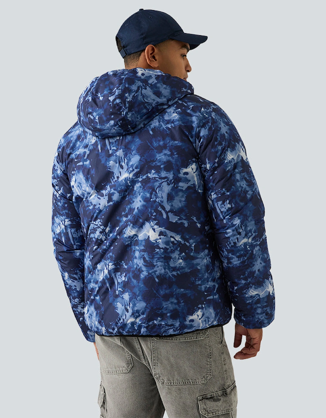RB1501 Reversible Puffer - Batik Blue