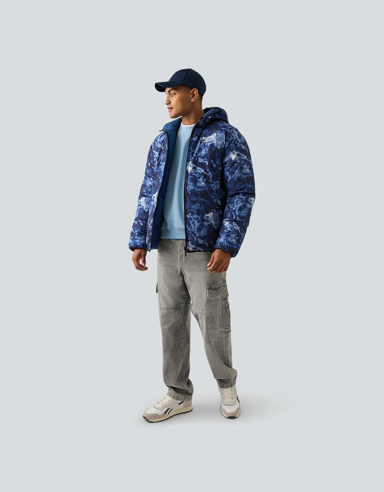 RB1501 Reversible Puffer - Batik Blue