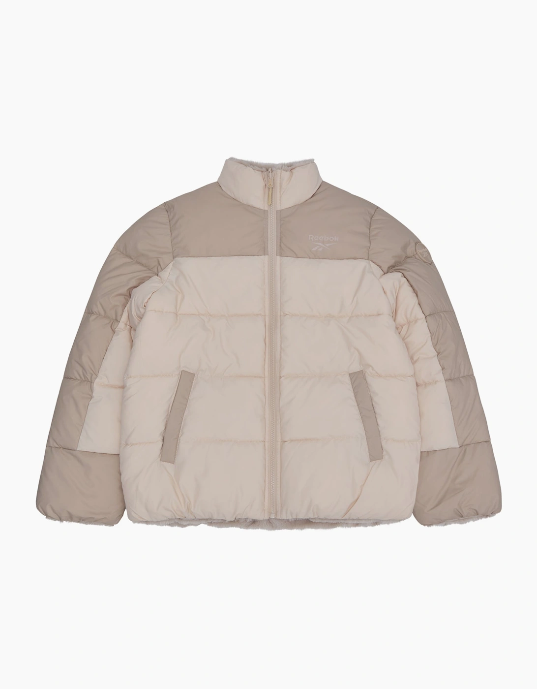 Reebok Women's RB2110 Reversible Puffer - Oatmeal - Cream/Brown - Size: 18/16