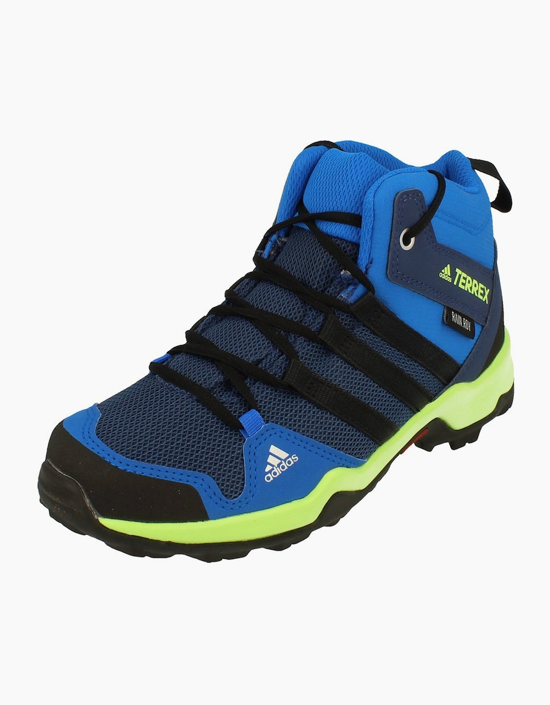 Boy's Adidas Hiking Terrex Ax2R Mid R.Rdy Kids Trainers Sneakers EF2246 - Blue - Size: UK 4 us 4.5 eu 36 2/3