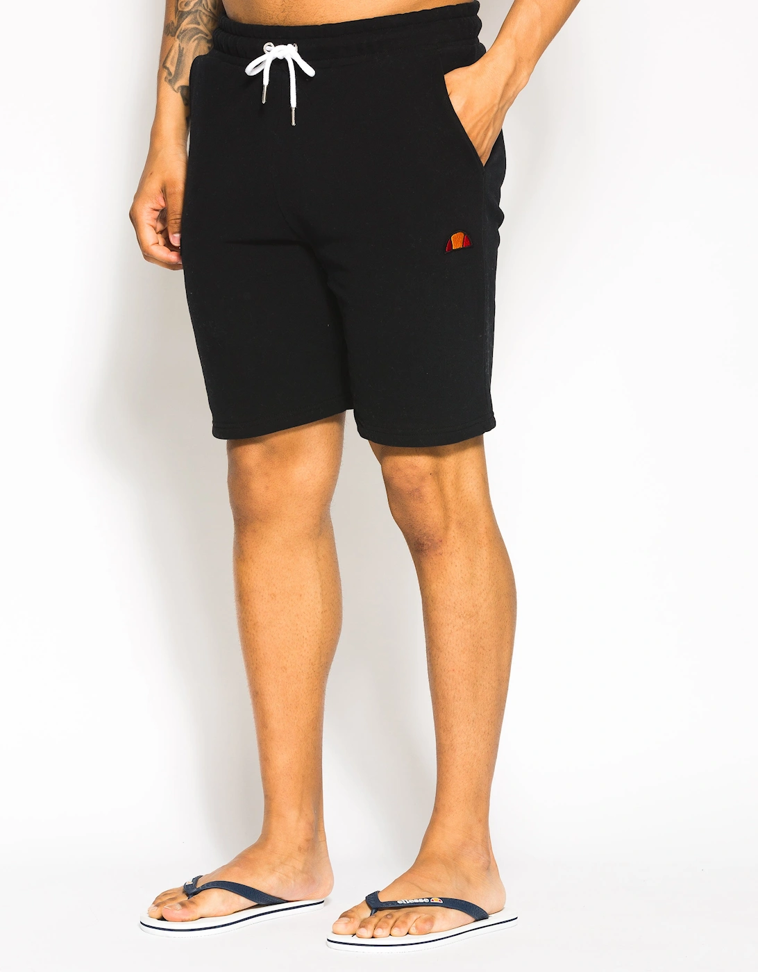 Ellesse Men's Black/Grey Noli Fleece Short - Anthracite - Size 29/28/32
