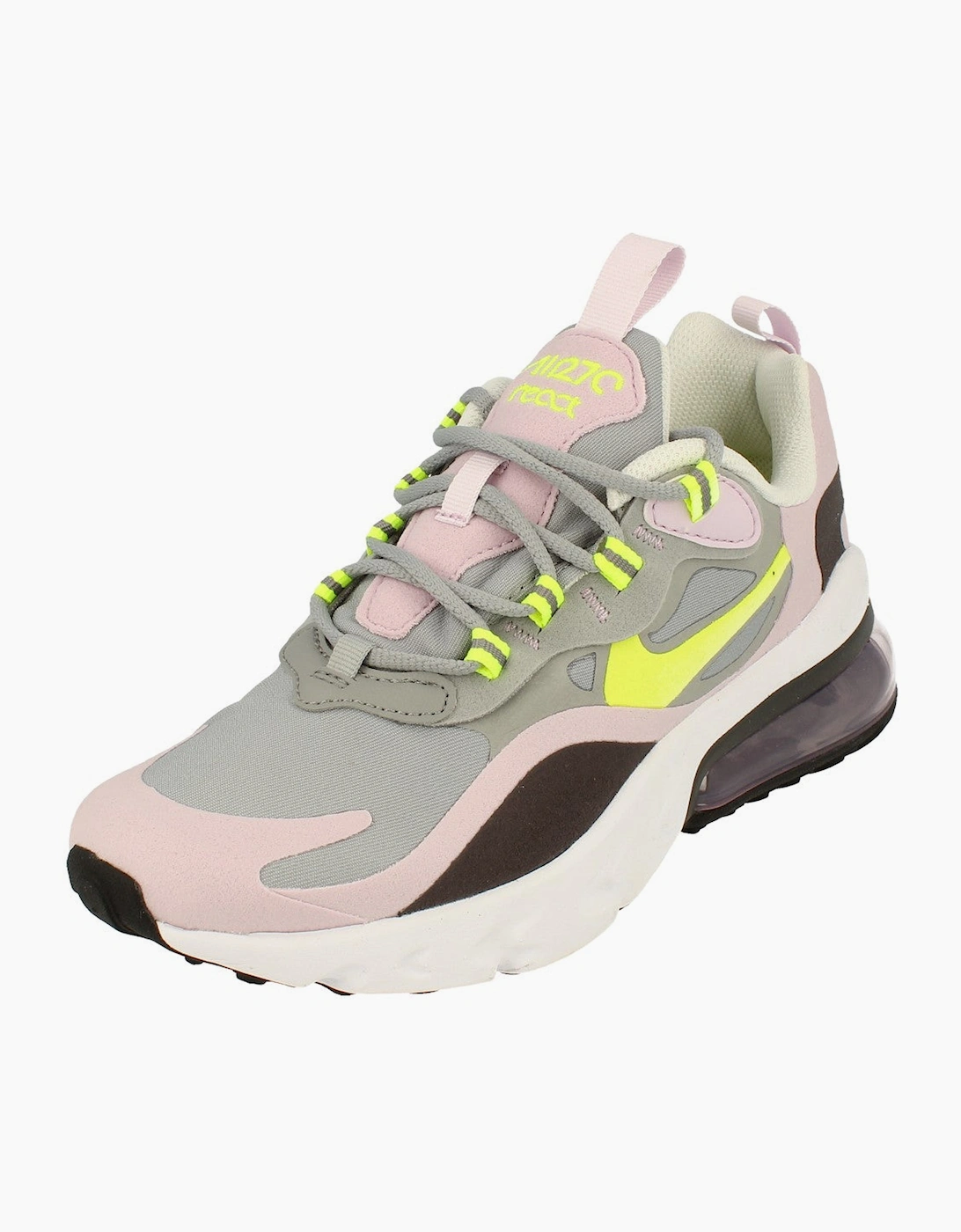 Nike Air Max 270 Unisex Grey React Gs Bq0103 010 - Size: Uk 4.5 Us 5Y Eu 37.5 Kids