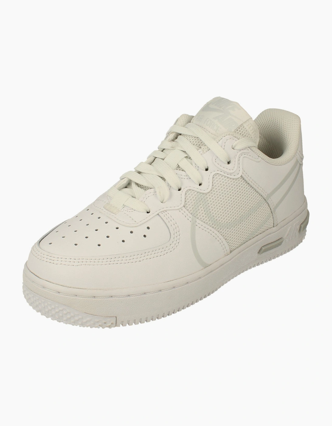 Nike Air Force 1 Unisex White React Su Gs Trainers Ct5117 101 - Size: Uk 4.5 Us 5Y Eu 37.5 Kids