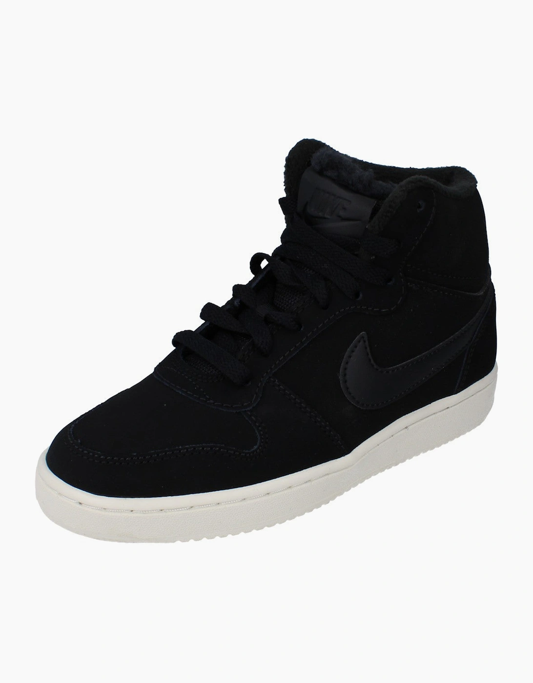Women's Nike Womens Ebernon Mid SE Hi Top Trainers AV2478 001 - Black - Size: 3.5