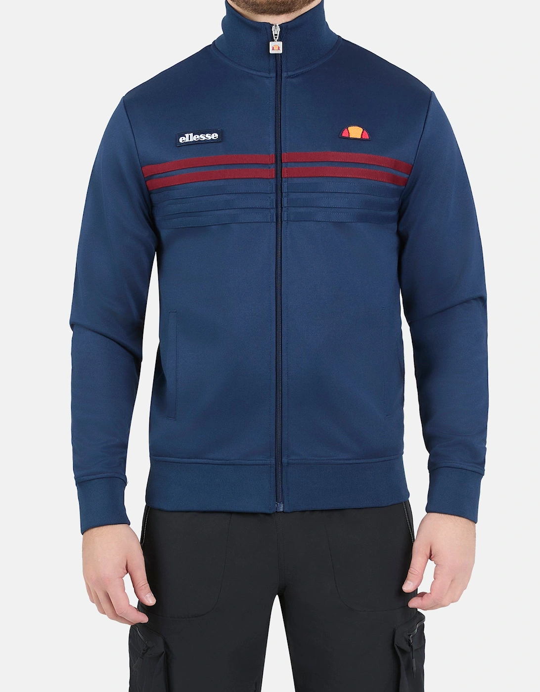 Vicenza Track Jacket - Navy/Burgundy