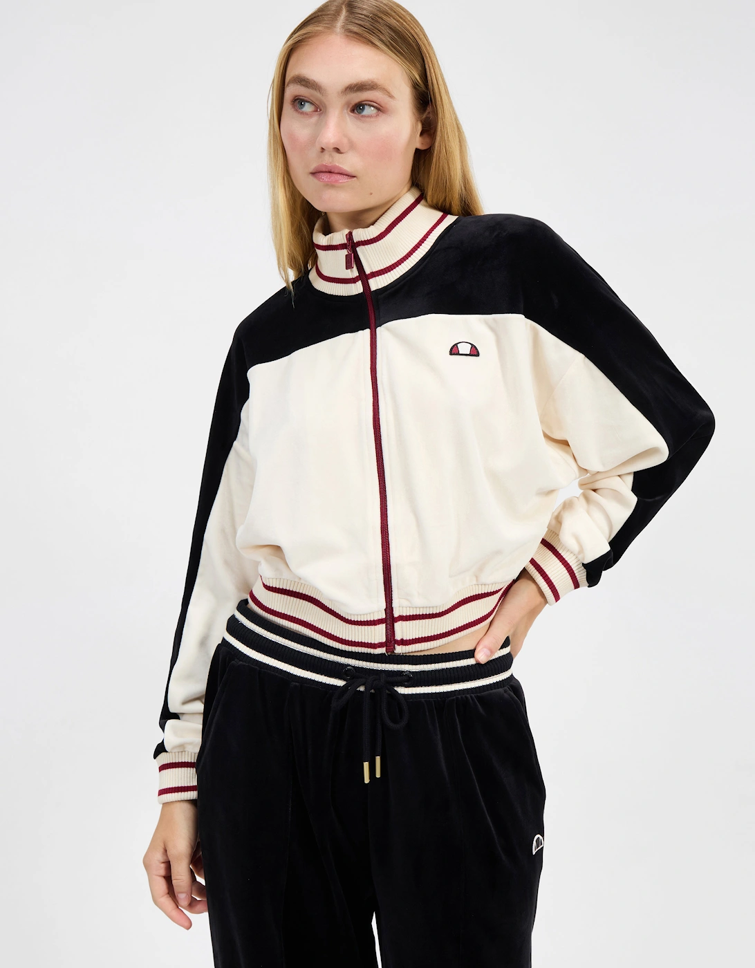 Bloom Cropped Track Top - Off White