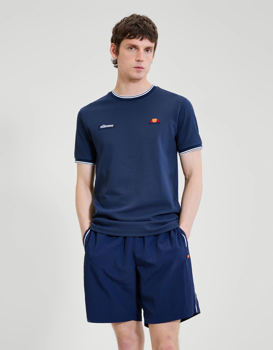 Ellesse Men's Navy Belvider Tee  44 2XL
