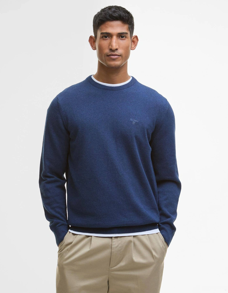 Pima Cotton Crew Neck Sweater BU11 Inky Marl