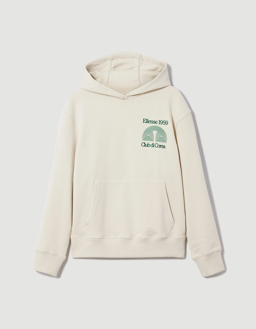 Ellesse Men's Cream Club Di Corsa Hoodie - Off White - Size: 42