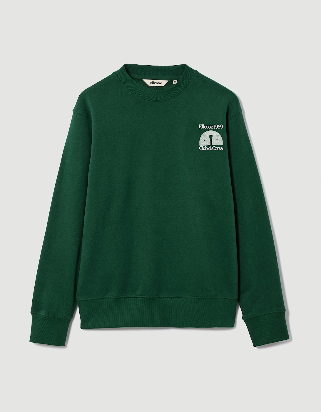 Ellesse Men's Green Club Di Corsa Sweatshirt - Dark  L