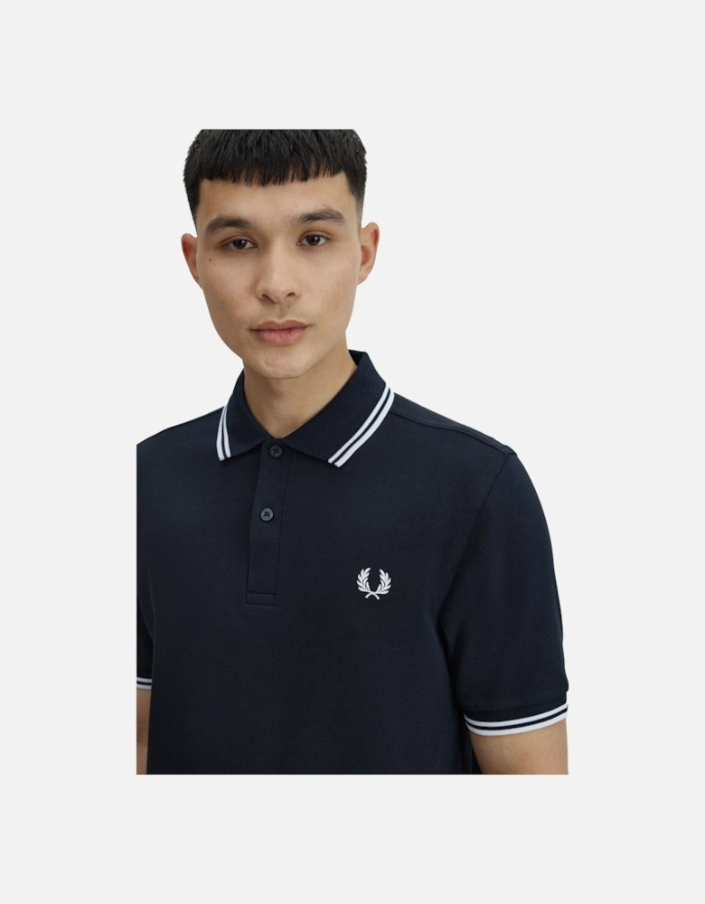 Twin Tipped Polo Shirt Navy/White