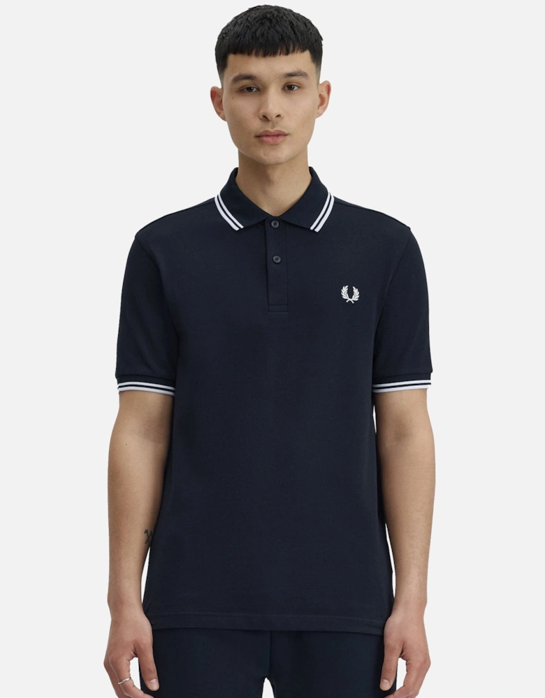 Twin Tipped Polo Shirt Navy/White