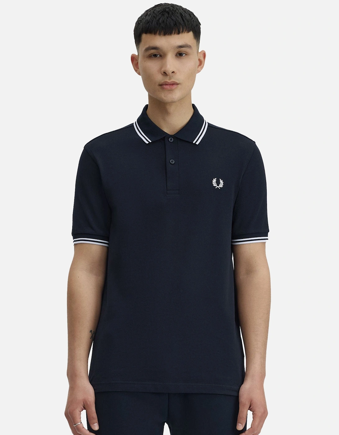 Twin Tipped Polo Shirt Navy/White