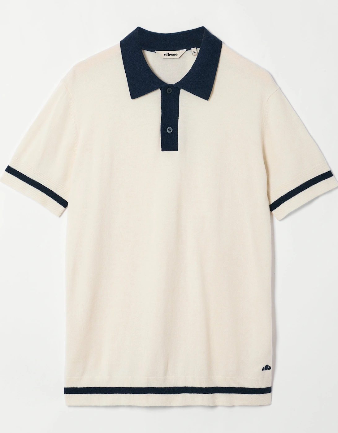Ellesse Men's Cream Tuccia Knit Polo - Off White  40 L