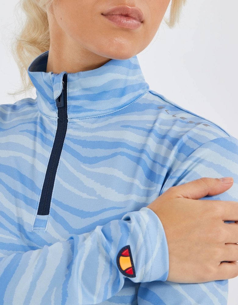 Jazmin 1/2 Zip Top - Light Blue