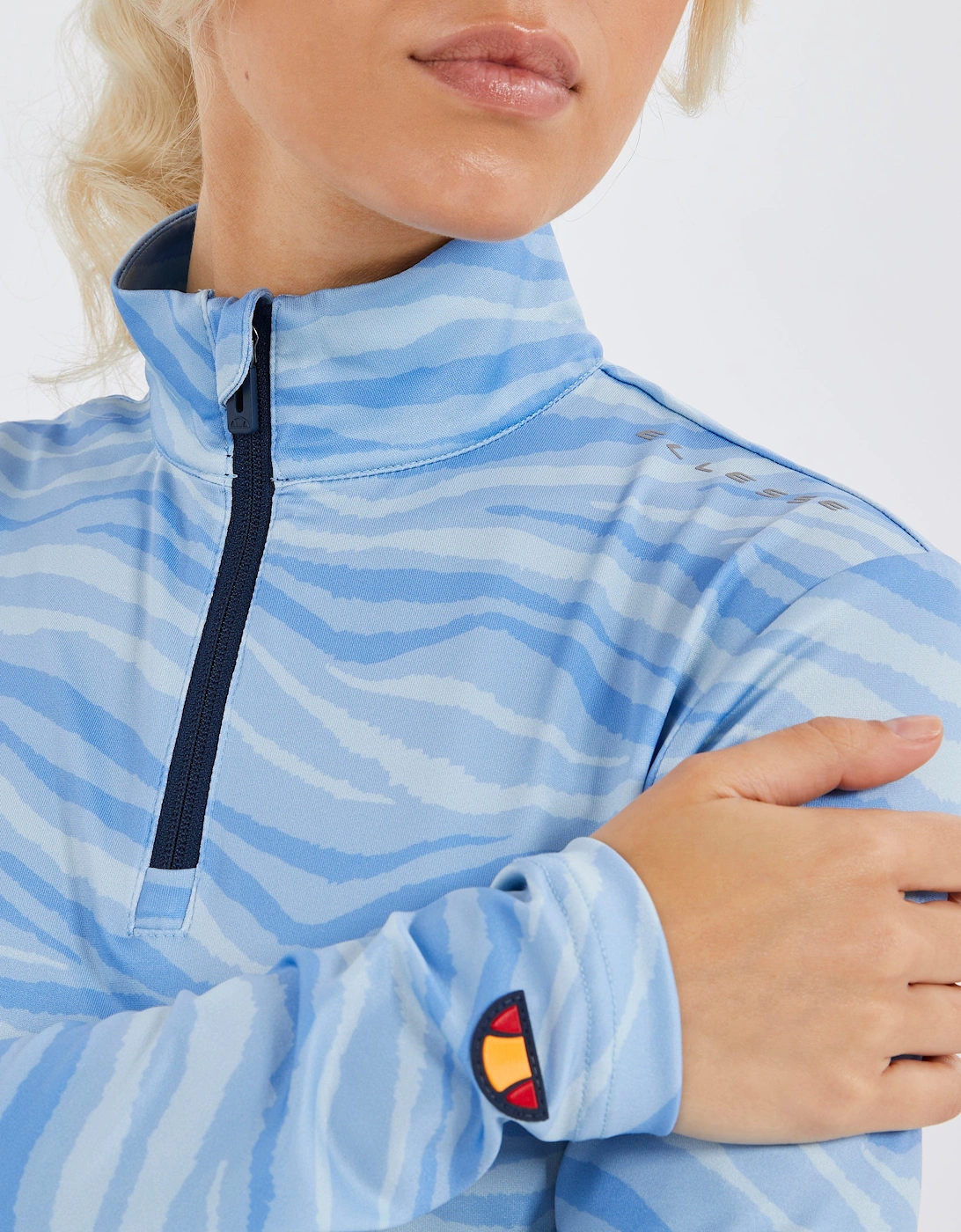 Jazmin 1/2 Zip Top - Light Blue