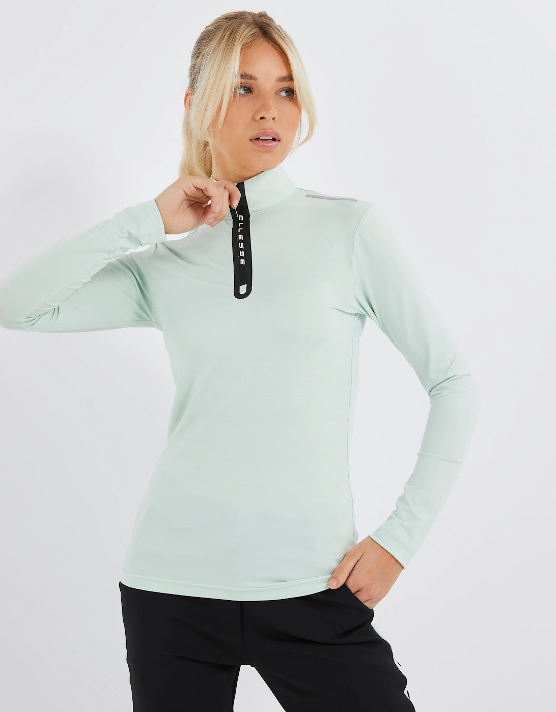 Juliano 1/2 Zip Top - Light Green