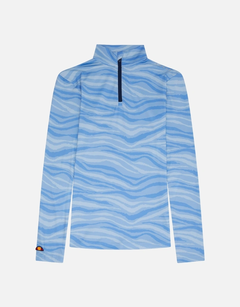 Jazmin 1/2 Zip Top - Light Blue